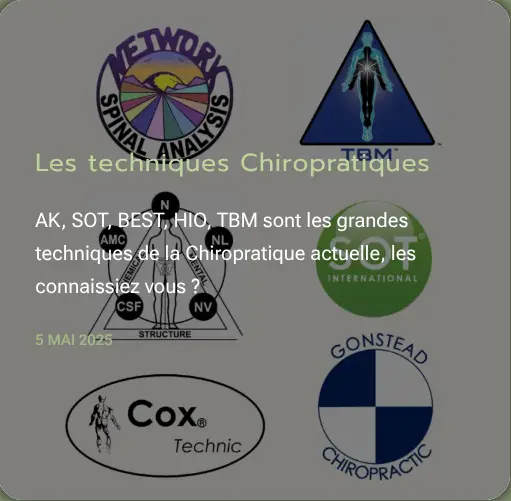 Article - Les techniques chiropratiques