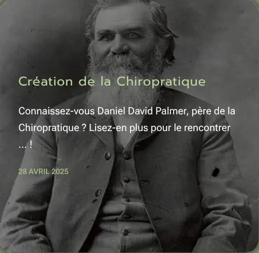 Article - Création de la Chiropratique